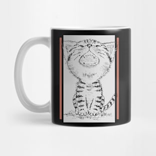 American Shorthair kitten meowing Mug